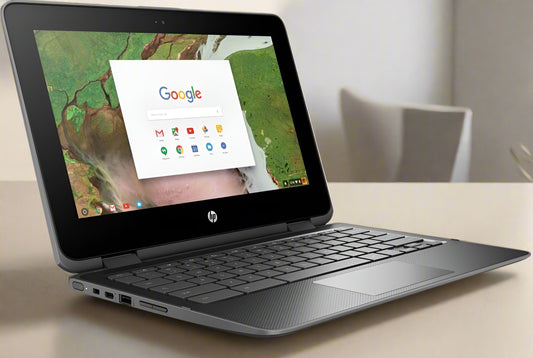 (Refurbished) HP Chromebook X360 Business Laptop, Intel Celeron N Series CPU, 4GB DDR3 RAM, 32GB SSD, 11.6 inch 360° Display, Chrome OS