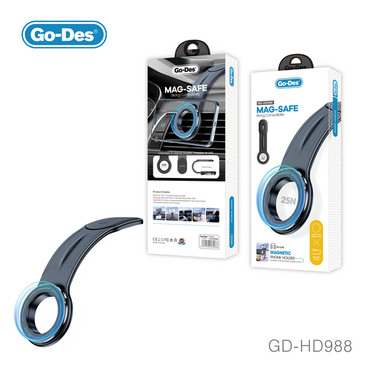 Go-Des Super Strong Magnetic Fold Freely Car Phone Holder for Magnet Mobiles GD-HD988