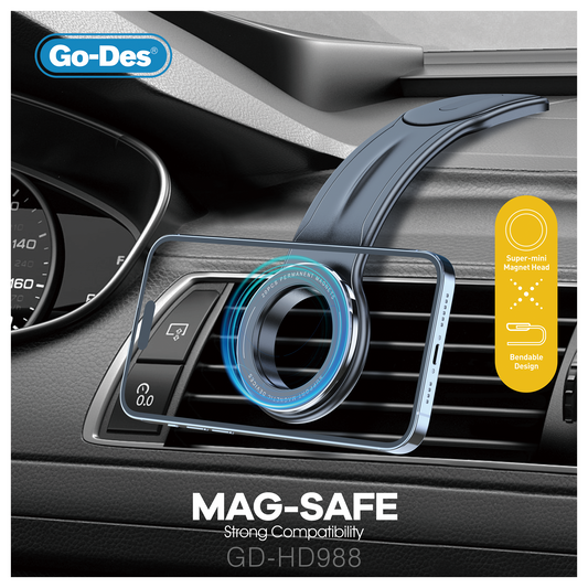 Go-Des Super Strong Magnetic Fold Freely Car Phone Holder for Magnet Mobiles GD-HD988